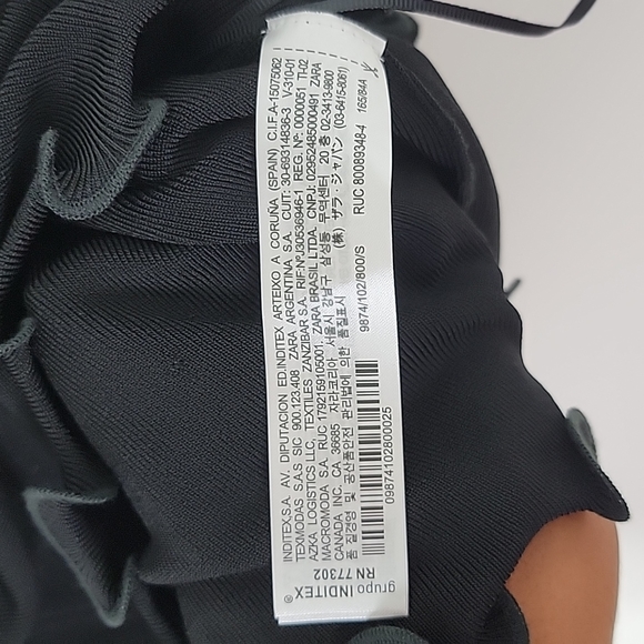 ZARA ribbed ruffle mock neck tank size small - Picture 8 of 9